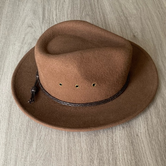 Eric Javits Wool Fedora Hat Brown Size One - Picture 14 of 15